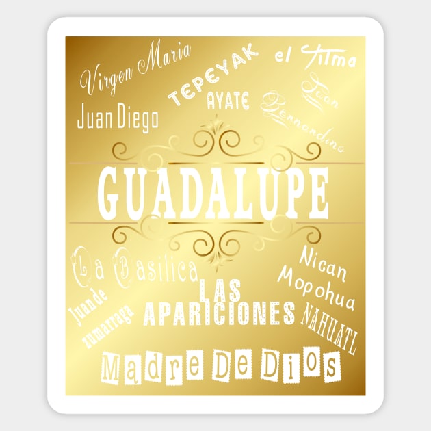 Our Lady of Guadalupe Virgen de Mexico Sticker by hispanicworld